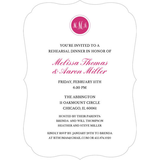 Circle Initials Wedding Invitations